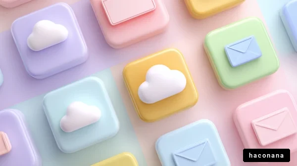 カラフルなアイコンの集まり