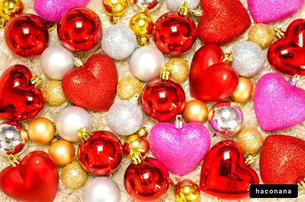 カラフルなクリスマスオーナメント