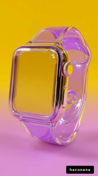 透明なスマートウォッチのデザイン