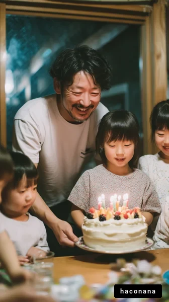 家族の誕生日を祝う