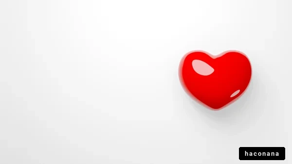 赤いハートのモチーフ