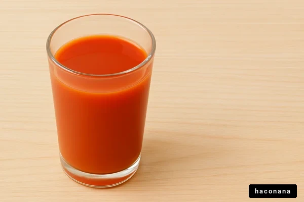 オレンジジュースのグラス