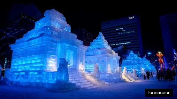 幻想的な氷の彫刻