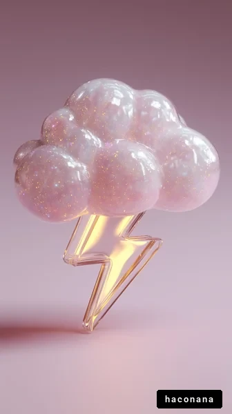 幻想的な雲と稲妻のイメージ