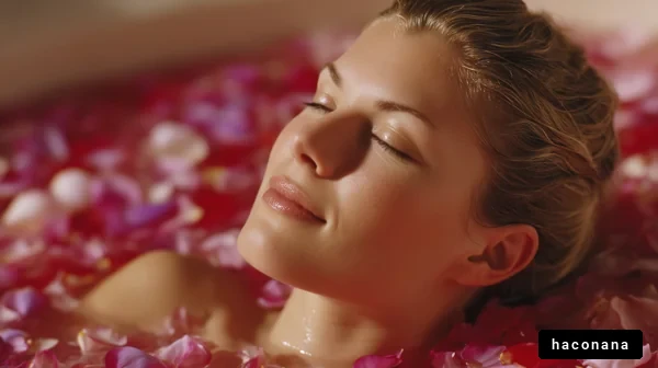 リラックスした入浴シーン