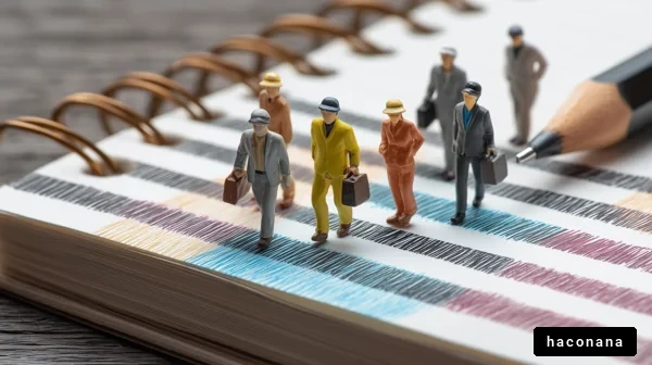 ミニチュアのビジネスマンたち