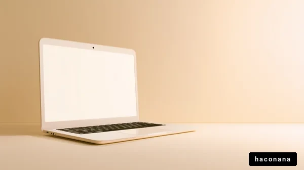 シンプルなノートパソコン