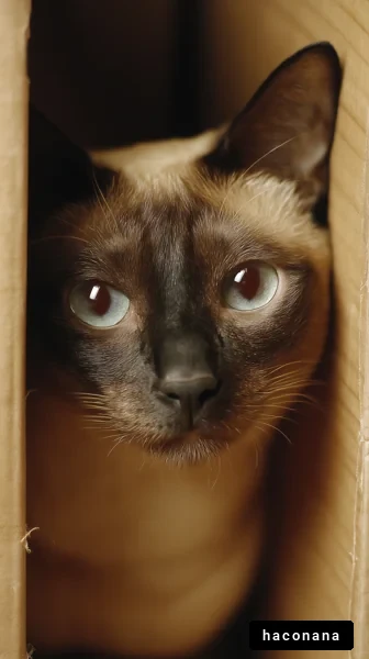 段ボール箱に入った猫