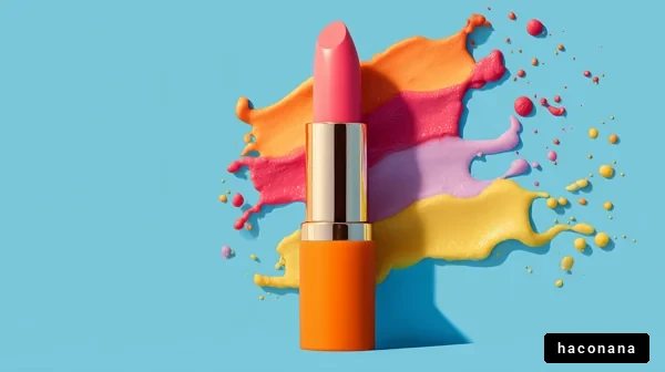 鮮やかなリップスティックの画像