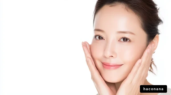 美しいスキンケアの女性