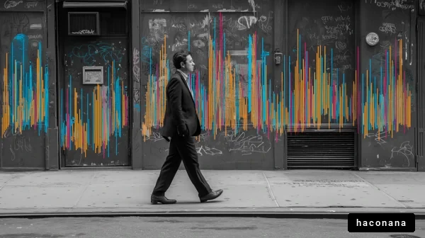 ビジネスマンの街中散策