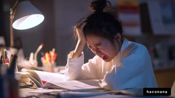 集中できない勉強風景