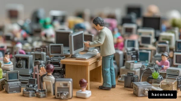 様々なガジェットと人々