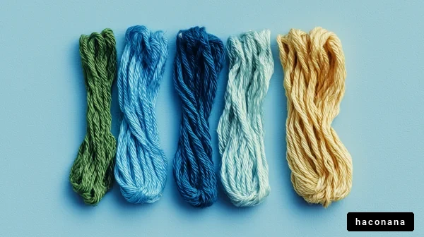 カラフルな糸の束