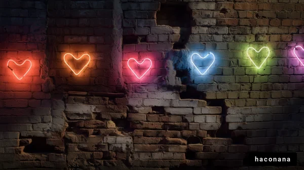 ネオンサインのハート