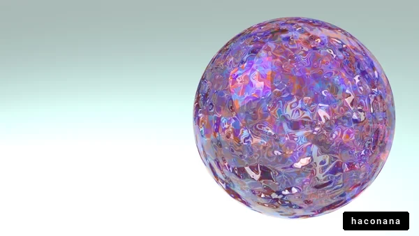カラフルな透明な球体