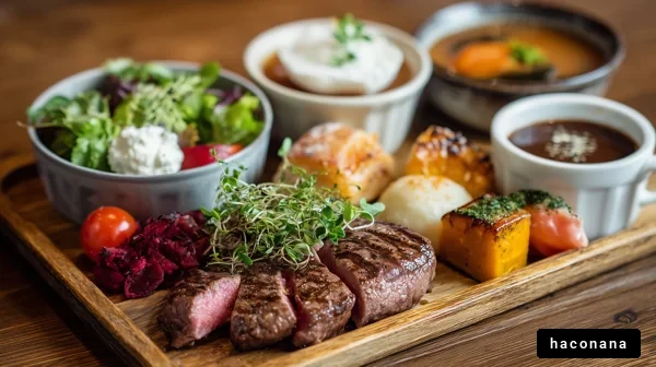 豪華な食事プレート