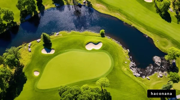 緑のゴルフコースの風景