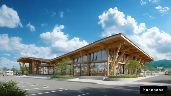 木造の現代的な建築物