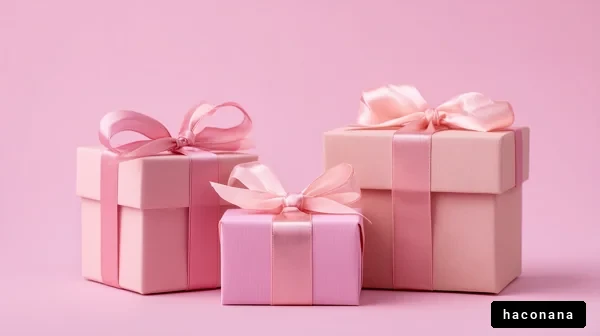 可愛いピンクのギフトボックス
