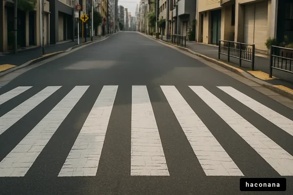 静かな街の交差点