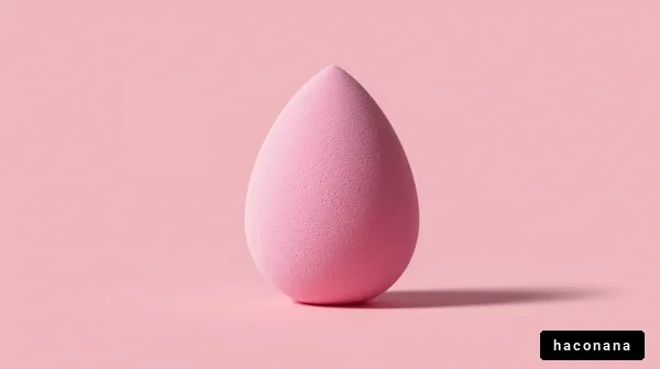 ピンクの化粧用パフ