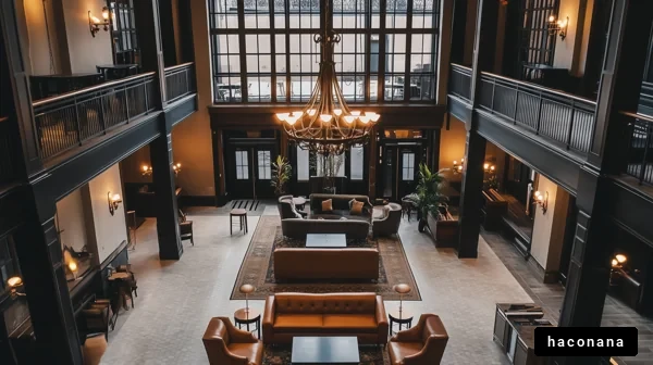 モダンなホテルのロビー