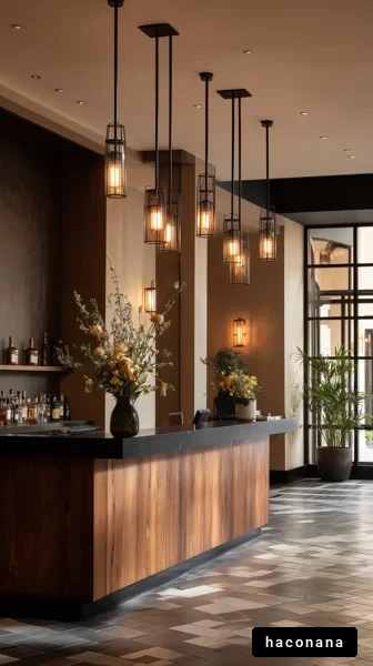 洗練されたホテルのロビー