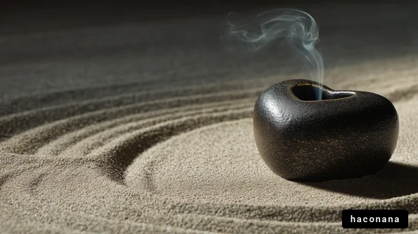zenデザインの香炉と砂