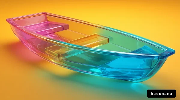 カラフルなボートの画像