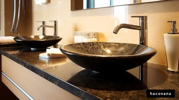 モダンなバスルームの洗面台