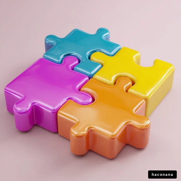 カラフルなパズルピース