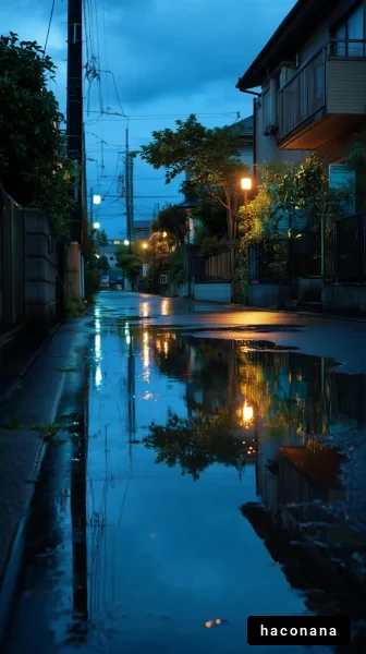 静かな夜の街並み