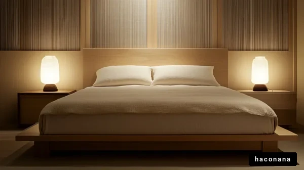 シンプルな和風の寝室