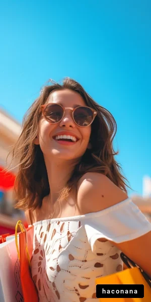 ショッピングを楽しむ女性