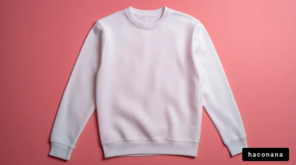 ピンクのスウェットシャツ