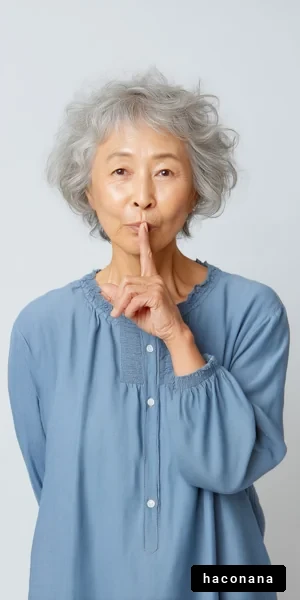 静かにしている女性