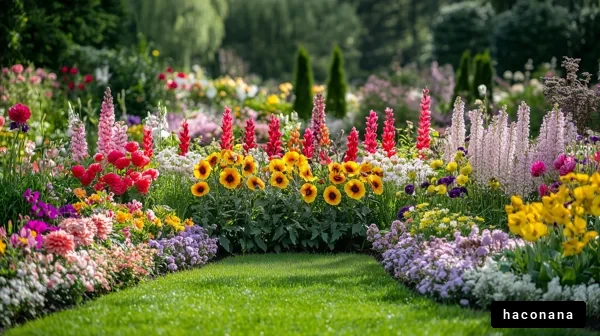 色とりどりの花畑