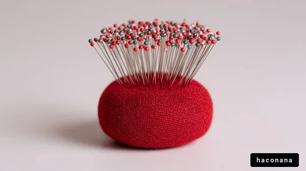 赤い針刺しの写真