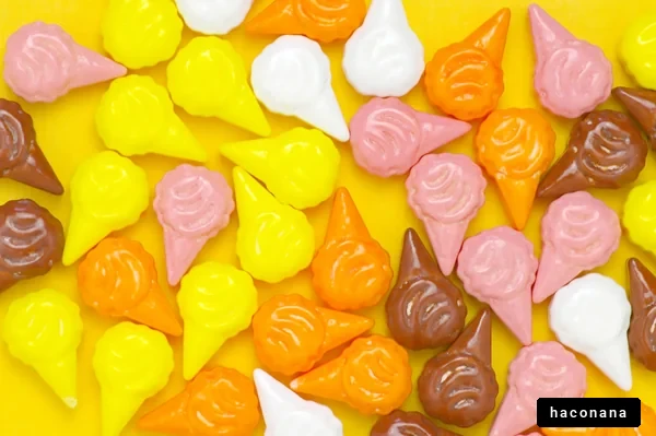 カラフルなアイスクリームモチーフ