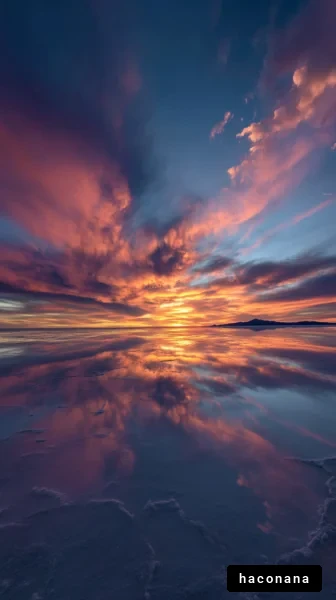 美しい夕焼けと反射