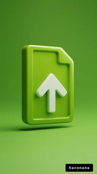 緑色のアップロードアイコン