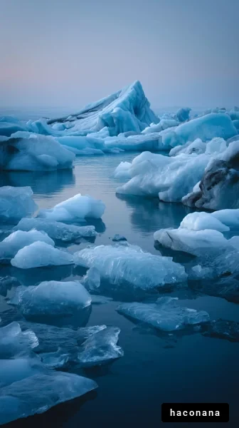 冷たい氷の海の景色