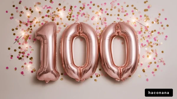 100を祝うバルーン