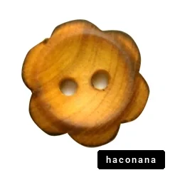 木製花型ボタン