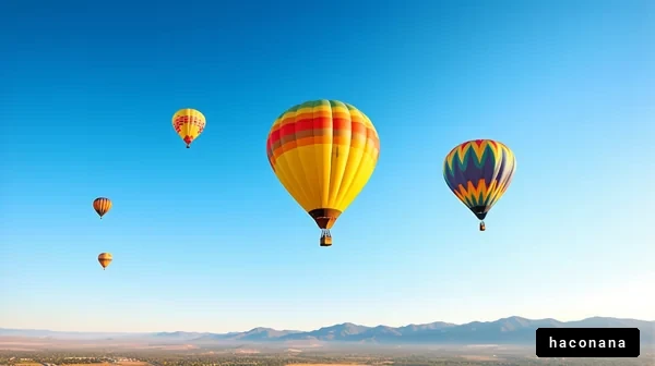 空に浮かぶ気球の景色