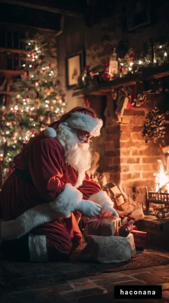 クリスマスの贈り物を準備