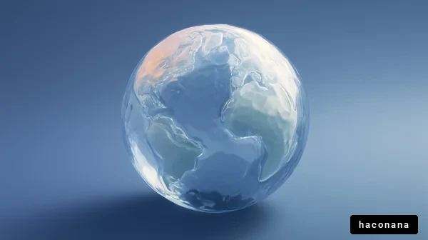 透明な西洋地球儀