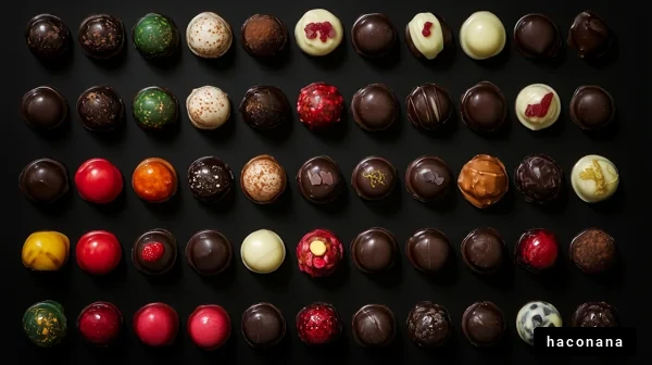 カラフルなチョコレートの盛り合わせ