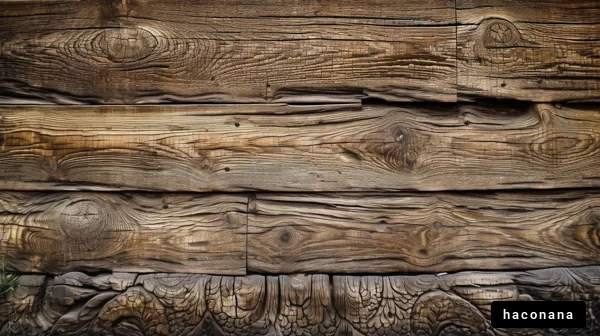 木の模様豊かな壁